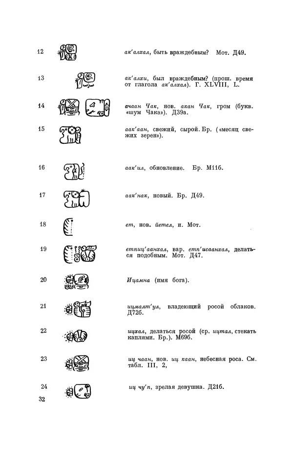 Юрий Кнорозов - Система письма древних майя - Страница № 32