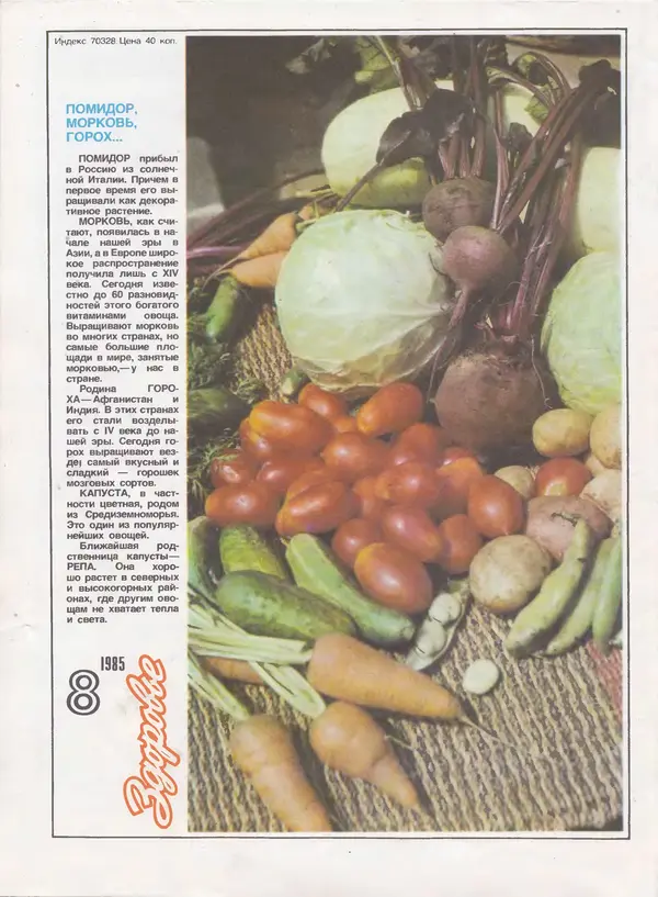  Журнал «Здоровье» - Здоровье 1985 №08 - Страница № 40