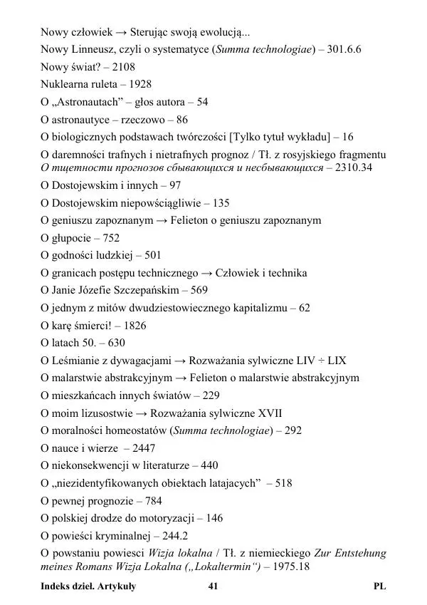 Виктор Язневич - Станислав Лем Нон Фикшн. Том 2: Указатели - Страница № 42