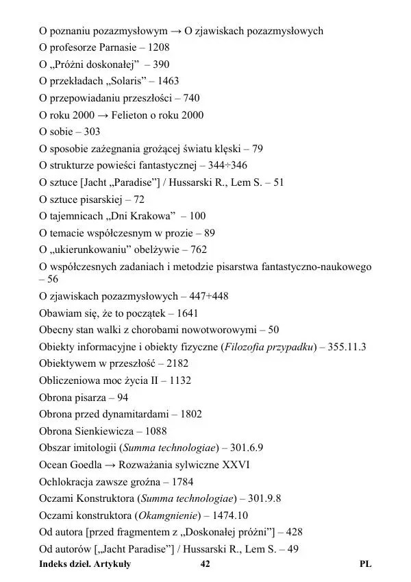 Виктор Язневич - Станислав Лем Нон Фикшн. Том 2: Указатели - Страница № 43