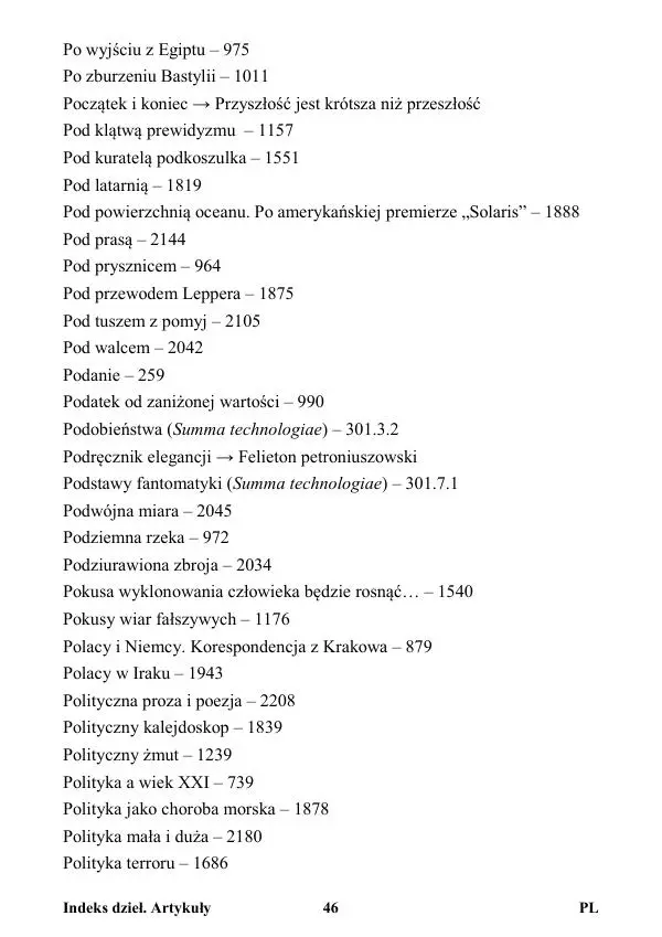 Виктор Язневич - Станислав Лем Нон Фикшн. Том 2: Указатели - Страница № 47