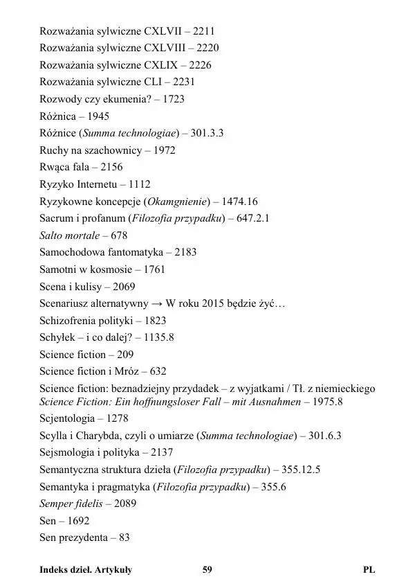 Виктор Язневич - Станислав Лем Нон Фикшн. Том 2: Указатели - Страница № 60