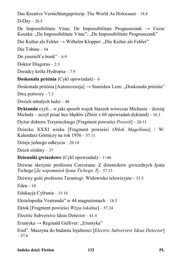 Виктор Язневич - Станислав Лем Нон Фикшн. Том 2: Указатели - Страница № 133