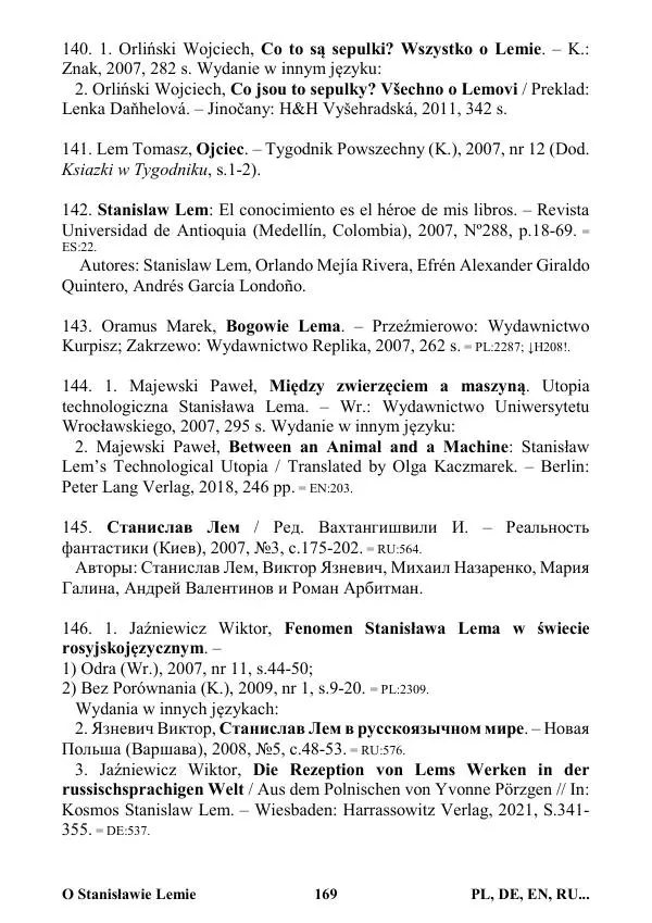 Виктор Язневич - Станислав Лем Нон Фикшн. Том 2: Указатели - Страница № 170
