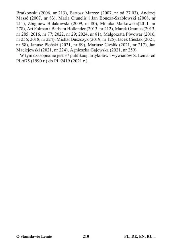 Виктор Язневич - Станислав Лем Нон Фикшн. Том 2: Указатели - Страница № 211