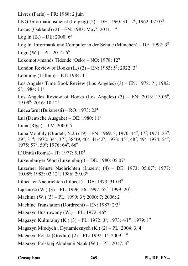 Виктор Язневич - Станислав Лем Нон Фикшн. Том 2: Указатели - Страница № 270