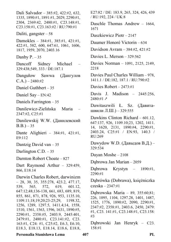 Виктор Язневич - Станислав Лем Нон Фикшн. Том 2: Указатели - Страница № 408