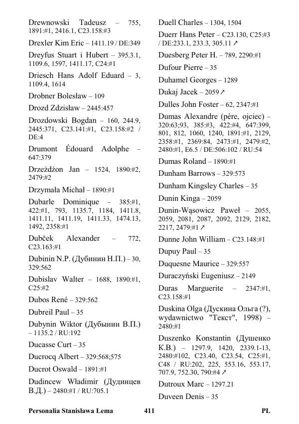 Виктор Язневич - Станислав Лем Нон Фикшн. Том 2: Указатели - Страница № 412