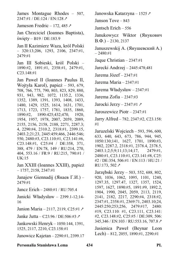 Виктор Язневич - Станислав Лем Нон Фикшн. Том 2: Указатели - Страница № 435