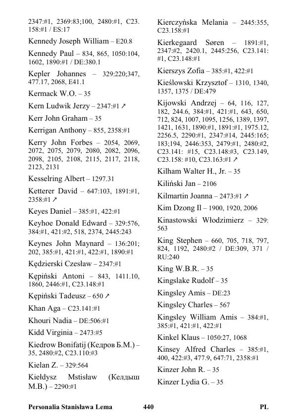 Виктор Язневич - Станислав Лем Нон Фикшн. Том 2: Указатели - Страница № 441