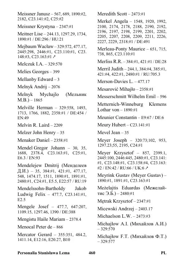 Виктор Язневич - Станислав Лем Нон Фикшн. Том 2: Указатели - Страница № 461