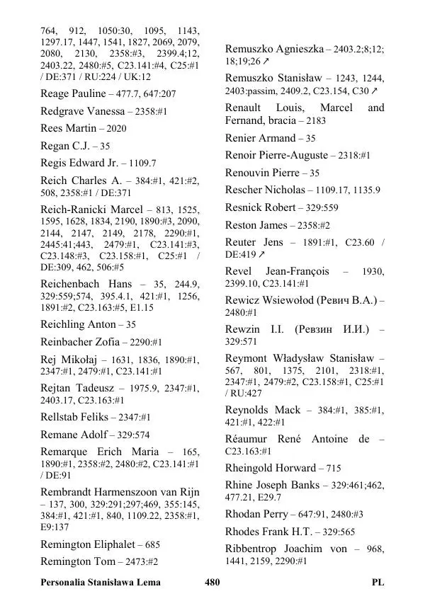 Виктор Язневич - Станислав Лем Нон Фикшн. Том 2: Указатели - Страница № 481
