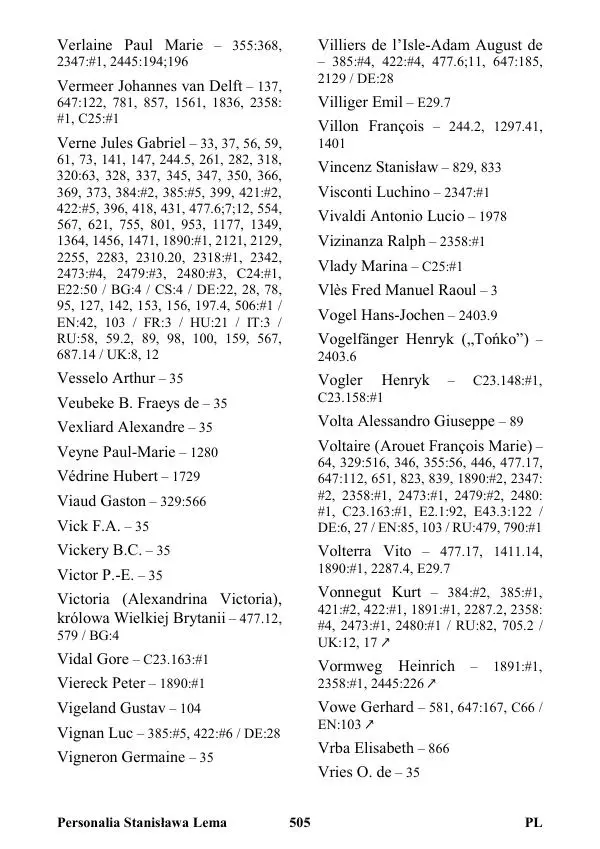 Виктор Язневич - Станислав Лем Нон Фикшн. Том 2: Указатели - Страница № 506