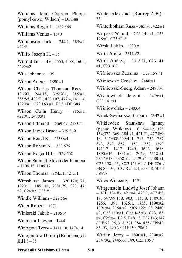 Виктор Язневич - Станислав Лем Нон Фикшн. Том 2: Указатели - Страница № 511
