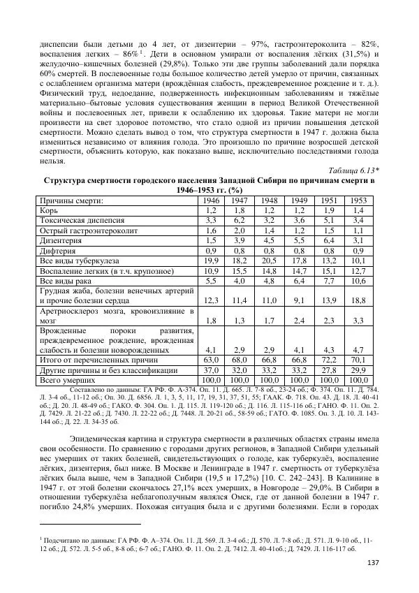  Коллектив авторов - Демографическая история Западной Сибири (конец XIX - XX вв.) - Страница № 137