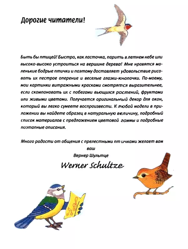 Вернер Шультце - Птичьи мотивы : Живопись витражными красками - Страница № 2