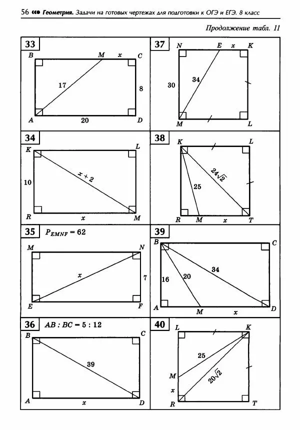 Эдуард Балаян - Геометрия : задачи на готовых чертежах для подготовки к ОГЭ и ЕГЭ : 8 класс : профильный уровень - Страница № 57