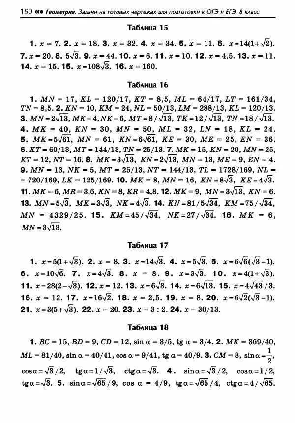 Эдуард Балаян - Геометрия : задачи на готовых чертежах для подготовки к ОГЭ и ЕГЭ : 8 класс : профильный уровень - Страница № 151