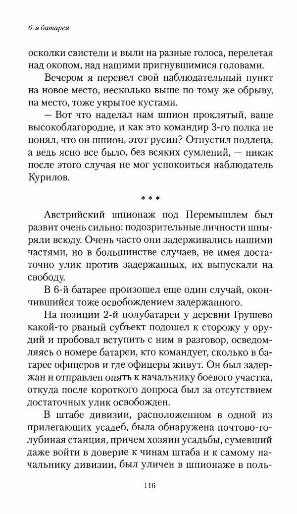 Болеслав Веверн - 6-я батарея: 1914-1917. Повесть о времени великого служения Родине - Страница № 117