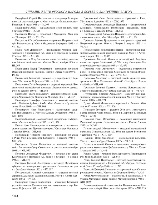  - Книга Русской Скорби. Памятник русским патриотам, погибшим в борьбе с внутренним врагом - Страница № 1128