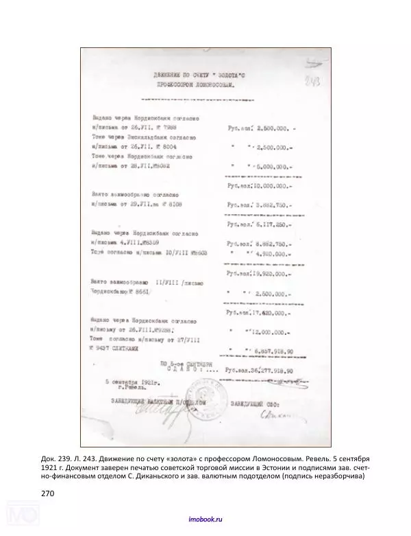 Александр Мосякин - Золото Российской империи и большевики. 1917-1922 гг. Том 2 - Страница № 271