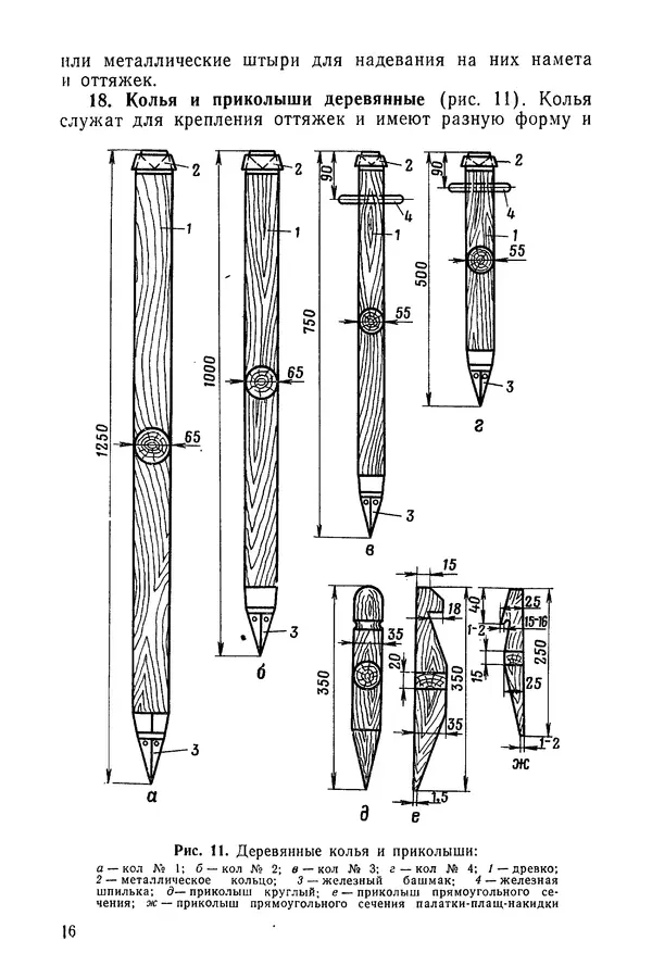  Министерство обороны СССР - Руководство по эксплуатации и хранению палаток в воинских частях и учреждениях Советской армии - Страница № 17