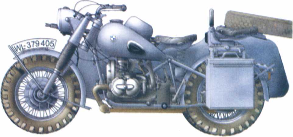 Мотоциклы Вермахта. Военное фото. Иллюстрация 20