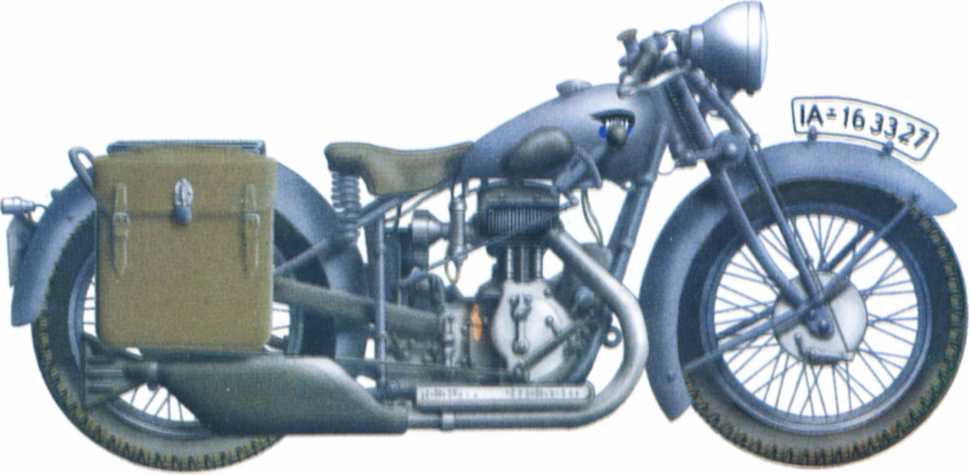 Мотоциклы Вермахта. Военное фото. Иллюстрация 21