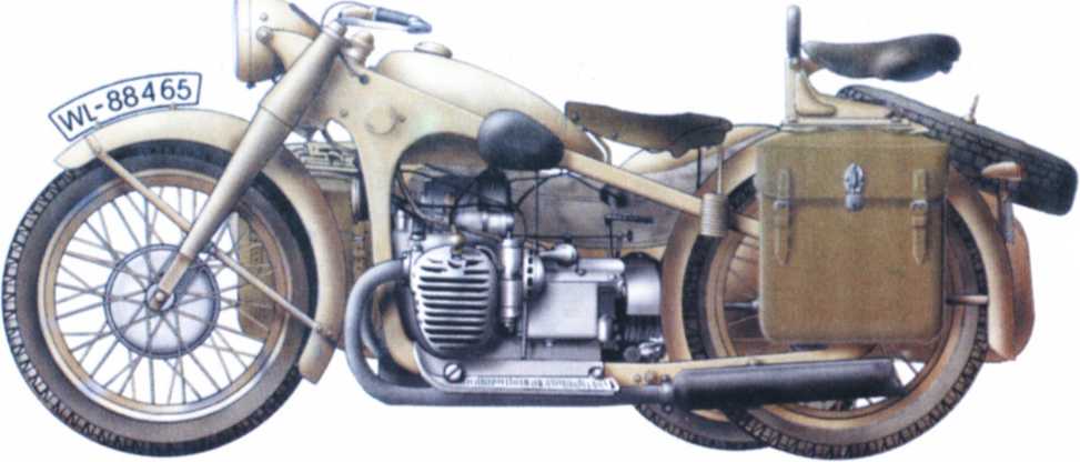 Мотоциклы Вермахта. Военное фото. Иллюстрация 27