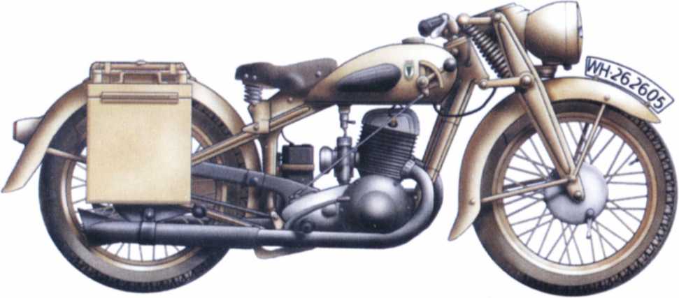 Мотоциклы Вермахта. Военное фото. Иллюстрация 28