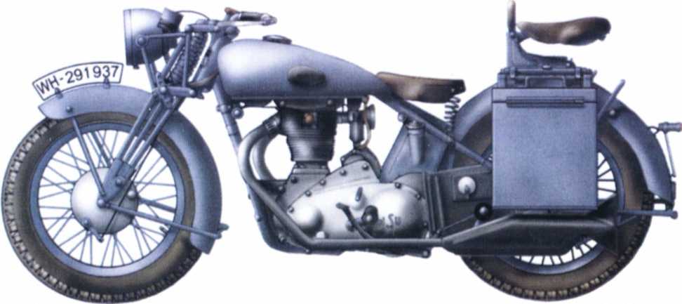 Мотоциклы Вермахта. Военное фото. Иллюстрация 29