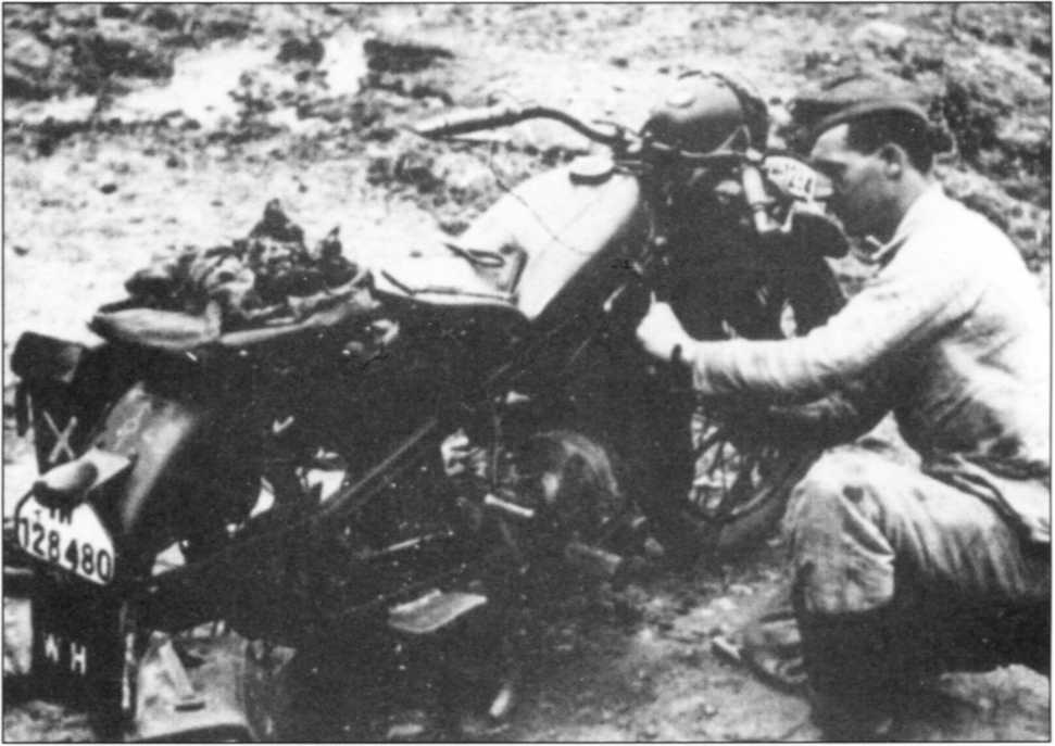 Мотоциклы Вермахта. Военное фото. Иллюстрация 62