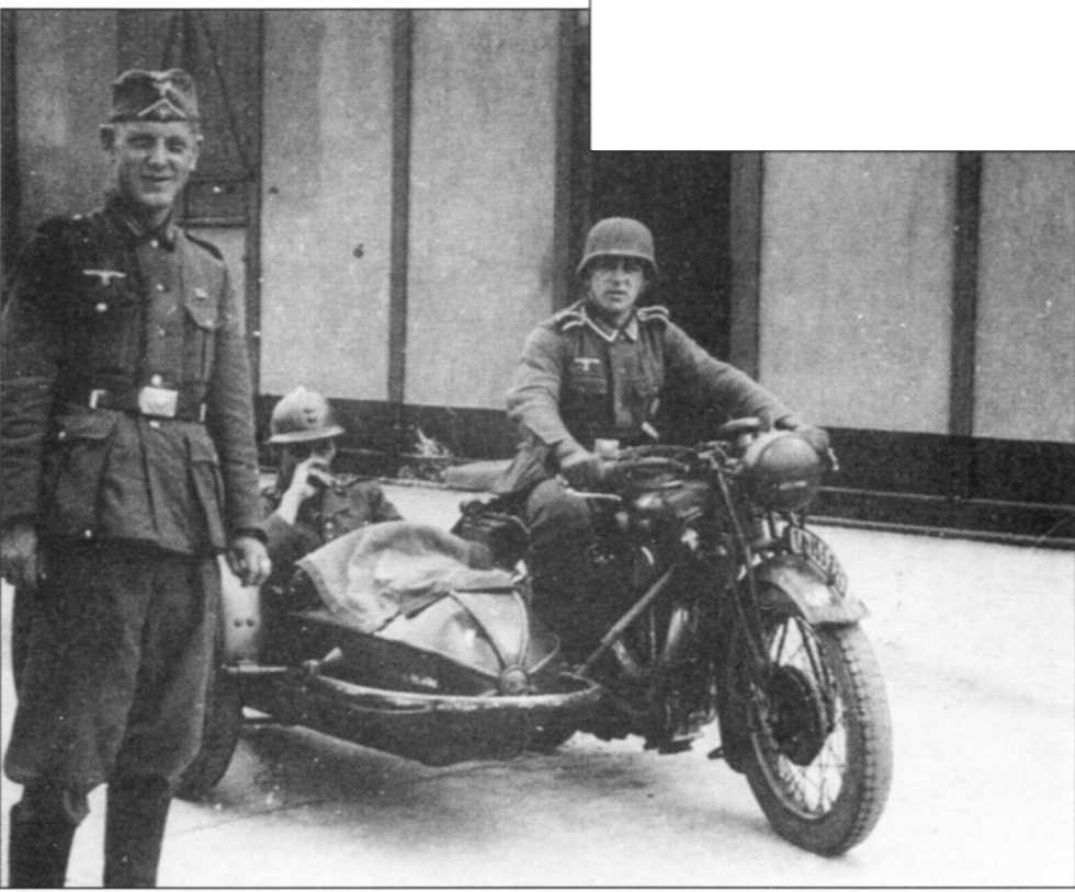 Мотоциклы Вермахта. Военное фото. Иллюстрация 79