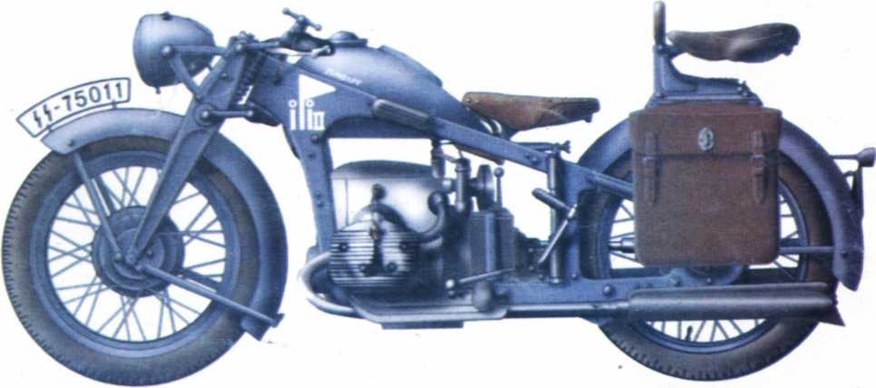 Мотоциклы Вермахта. Военное фото. Иллюстрация 127