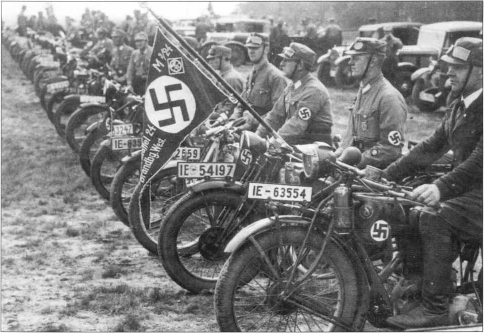 Мотоциклы Вермахта. Военное фото. Иллюстрация 150