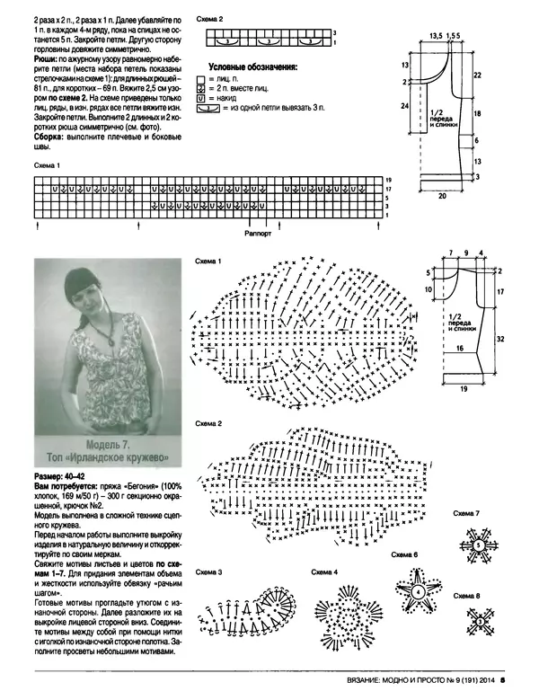 КулЛиб.   журнал Вязание модно и просто - Вязание модно и просто 2014 №9(191). Страница № 16